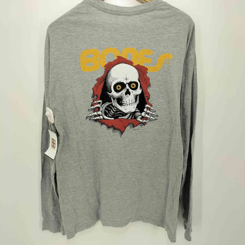 パウエルペラルタ POWELL PERALTA ©2016 スカルプリント クルーネック L/S Tシャツ メンズ L