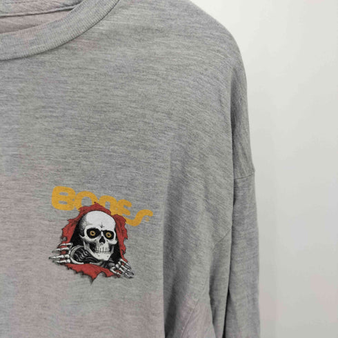 パウエルペラルタ POWELL PERALTA ©2016 スカルプリント クルーネック L/S Tシャツ メンズ L