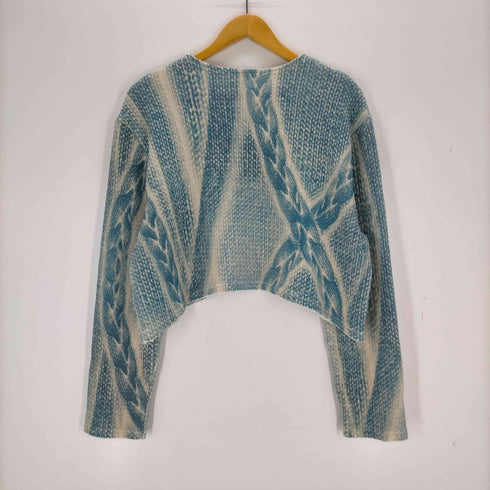 the open product CABLE KNITTING GRAPHIC SWEATSHIRT レディース 1