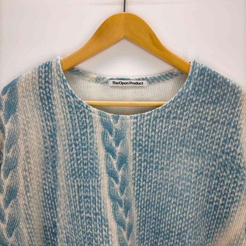 the open product CABLE KNITTING GRAPHIC SWEATSHIRT レディース 1