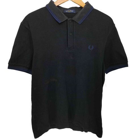 フレッドペリー FRED PERRY ワンポイント刺繍鹿の子ポロシャツ メンズ L