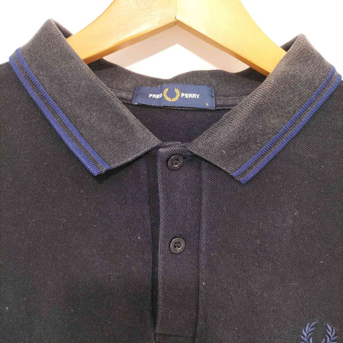 フレッドペリー FRED PERRY ワンポイント刺繍鹿の子ポロシャツ メンズ L