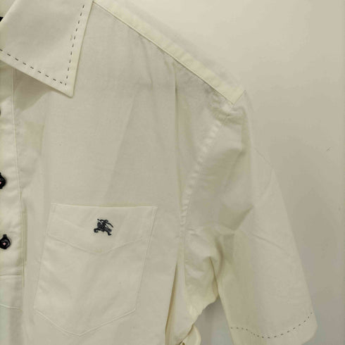 バーバリーブラックレーベル BURBERRY BLACK LABEL ワンポイント刺繍S/Sシャツ メンズ 2