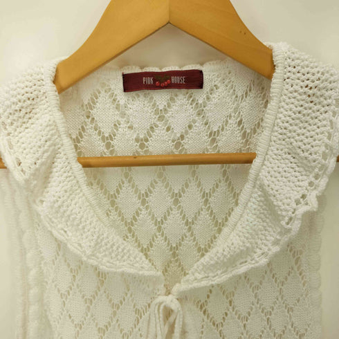 ピンクハウス PINK HOUSE 24SS チェリーズモチーフのニットベスト レディース