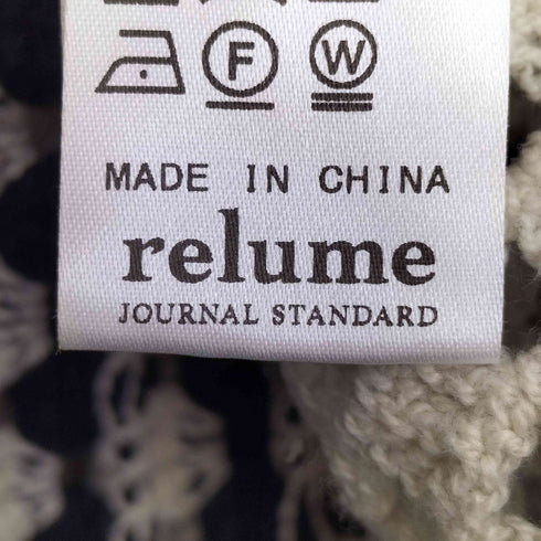 ジャーナルスタンダードレリューム JOURNAL STANDARD relume クロシェラインシャツカーディガン レディース FREE