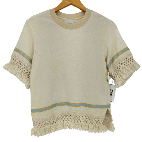 スリーワンフィリップリム 3.1 phillip lim フリンジ パイル 半袖カットソー レディース import:XS