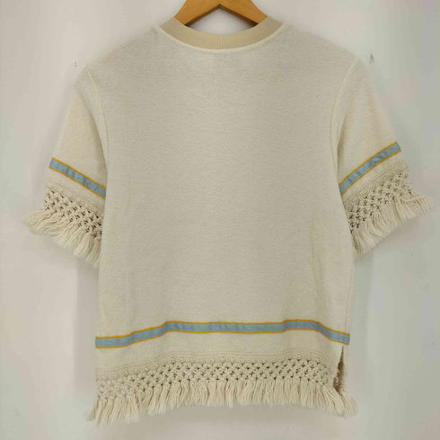 スリーワンフィリップリム 3.1 phillip lim フリンジ パイル 半袖カットソー レディース import:XS