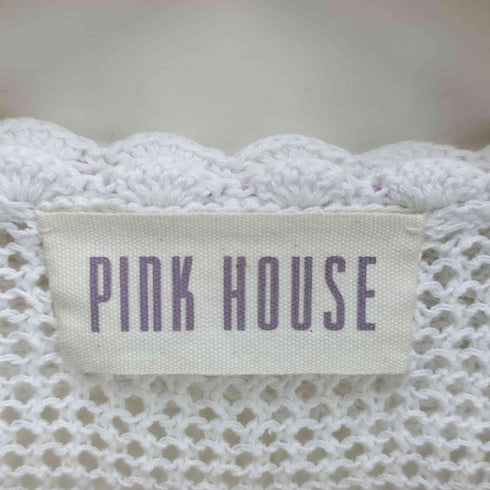 ピンクハウス PINK HOUSE 23SS ラベンダーモチーフ付き透かし編みニットベスト レディース