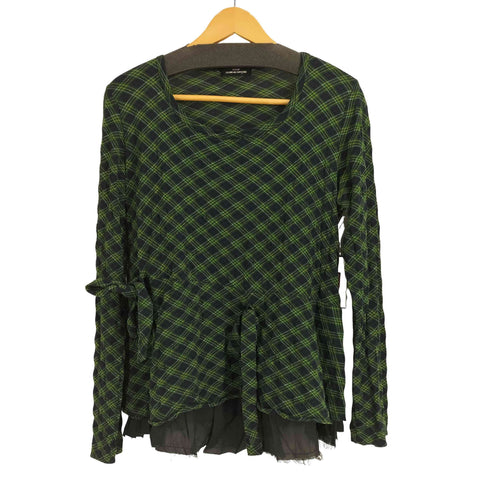 トリココムデギャルソン tricot COMME des GARCONS 06ss ダイヤチェック カットオフ リボンカットソー レディース