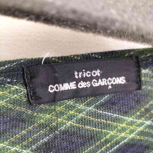 トリココムデギャルソン tricot COMME des GARCONS 06ss ダイヤチェック カットオフ リボンカットソー レディース