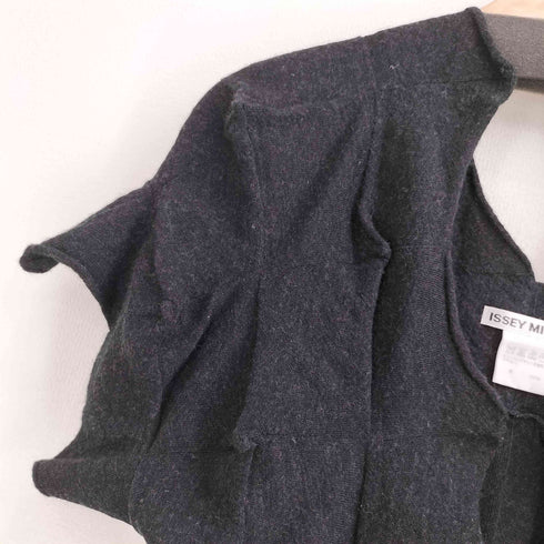 イッセイミヤケ ISSEY MIYAKE 10aw 立体加工 ウールニットチュニック レディース 2