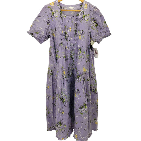 ピンクハウス PINK HOUSE 24SS リトルヴァイオレット プリント ミディ ワンピース レディース FREE