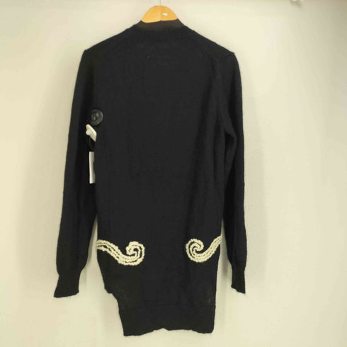 コムデギャルソンオムプリュス COMME des GARCONS HOMME PLUS 13aw the Tree of Youth ツリーオブユース期 モヘア混 貝ボタン アシンメトリー 刺繍カーディガン メンズ S