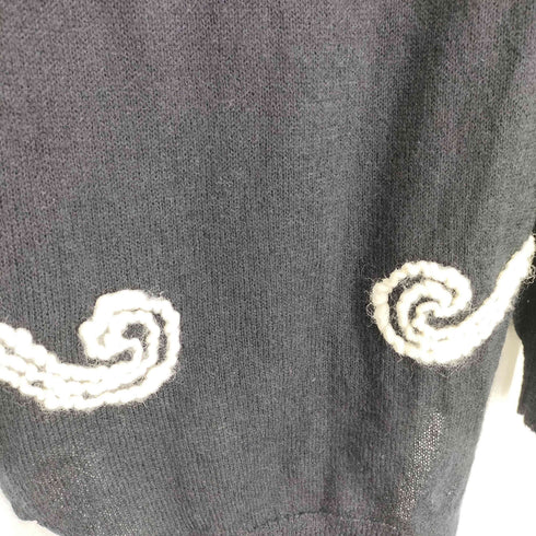 コムデギャルソンオムプリュス COMME des GARCONS HOMME PLUS 13aw the Tree of Youth ツリーオブユース期 モヘア混 貝ボタン アシンメトリー 刺繍カーディガン メンズ S