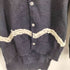 コムデギャルソンオムプリュス COMME des GARCONS HOMME PLUS 13aw the Tree of Youth ツリーオブユース期 モヘア混 貝ボタン アシンメトリー 刺繍カーディガン メンズ S