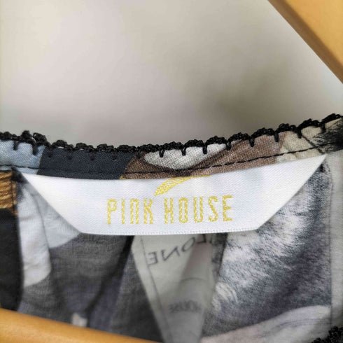 ピンクハウス PINK HOUSE 24SS 書斎の猫たちプリントミディワンピース レディース FREE