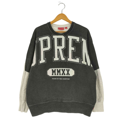 シュプリーム Supreme Overprint Crewneck オーバープリントクルーネック メンズ import:M