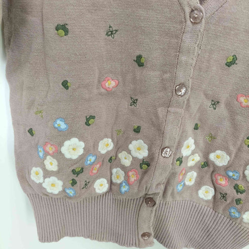 ピンクハウス PINK HOUSE 17SS ピンク小花刺繍カーディガン レディース FREE