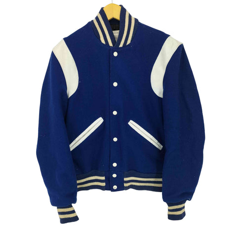 ディロング Delong 70S~80S レザー切替 ウールスタジャン メンズ US:34