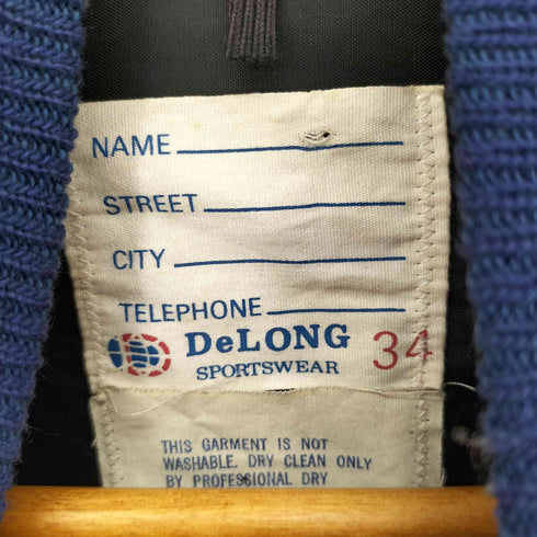ディロング Delong 70S~80S レザー切替 ウールスタジャン メンズ US:34