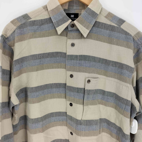 アイムイッセイミヤケ im ISSEY MIYAKE 90S HAMILTON ハミルトン期 ボーダー リネン混 L/S シャツ メンズ import:S