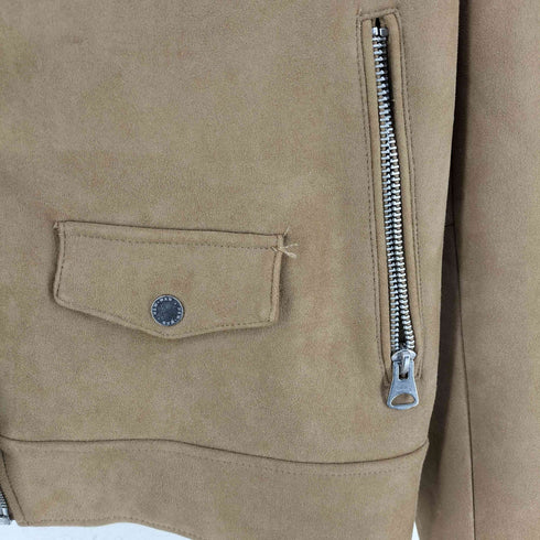 エイチアンドエム H&M フェイクスウェード ダブルライダースジャケット メンズ import:L