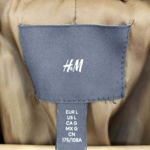エイチアンドエム H&M フェイクスウェード ダブルライダースジャケット メンズ import:L