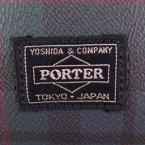 ポーター PORTER B印 YOSHIDA 別注 JFK ボストンブリーフバッグ チェック横型 メンズ