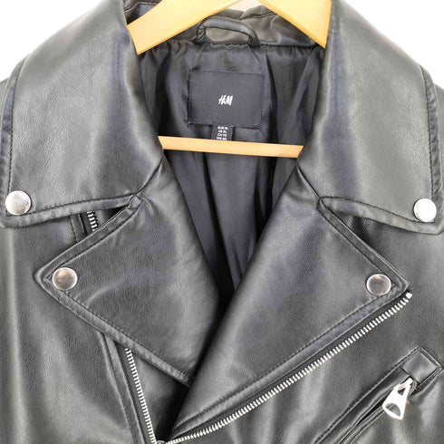 エイチアンドエム H&M フェイクレザー ダブルライダースジャケット メンズ import:XL