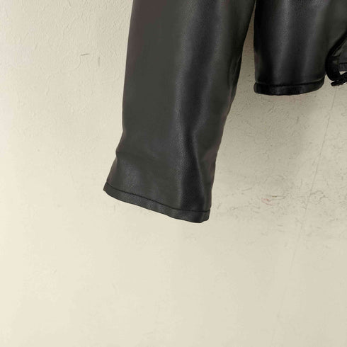 エイチアンドエム H&M フェイクレザー ダブルライダースジャケット メンズ import:XL