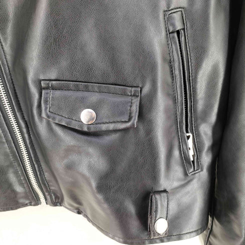 エイチアンドエム H&M フェイクレザー ダブルライダースジャケット メンズ import:XL