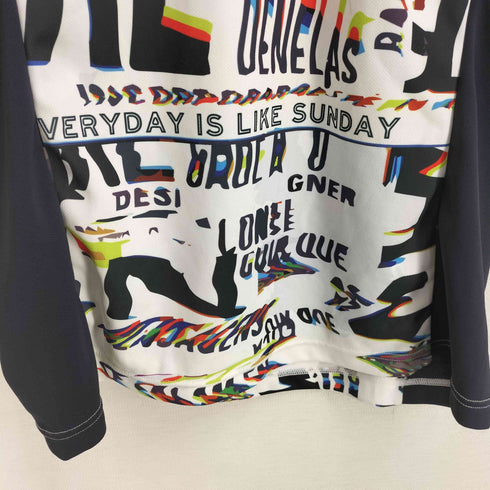 DECEMBERMAY 総柄 ハイネック 半袖Tシャツ メンズ M