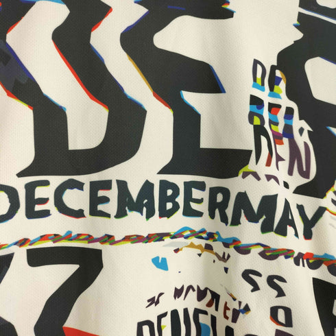 DECEMBERMAY 総柄 ハイネック 半袖Tシャツ メンズ M