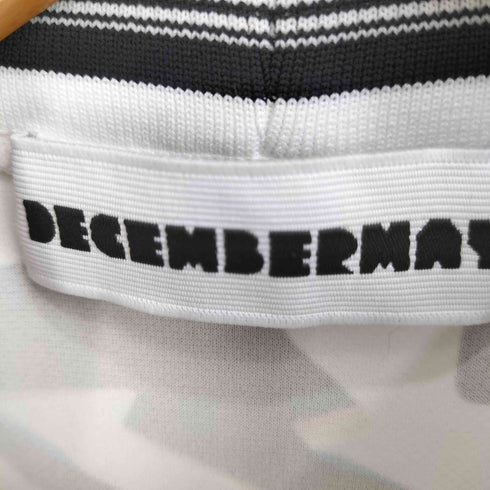 DECEMBERMAY 総柄 ハイネック 半袖Tシャツ メンズ M