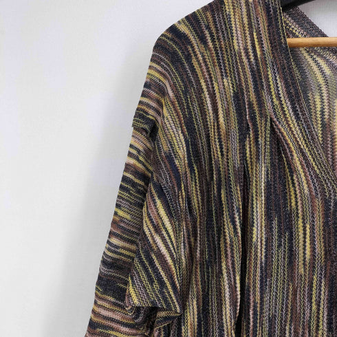 ミッソーニ MISSONI MARE イタリア製 ラメ総柄 透かし編みニットソー レディース S