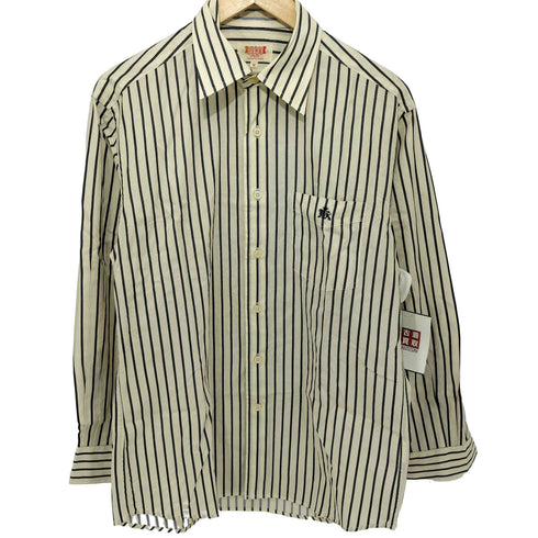 バラクータ BARACUTA ロゴ刺繍 L/S ストライプ シャツ メンズ import:M