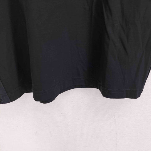 ディーゼル DIESEL バックオープン ロゴ刺繍テープ メッシュ切替 カットソー 短丈 レディース XS