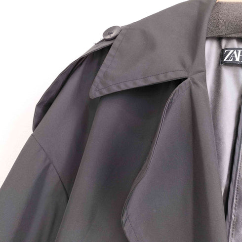 ザラ ZARA WASSERABWEISENDER TRENCHCOAT コーティングポリ トレンチコート レディース USA L
