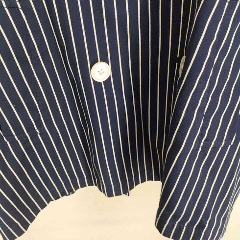 ローレンラルフローレン LAUREN RALPH LAUREN ベルテッド ストライプトレンチハーフコート レディース L