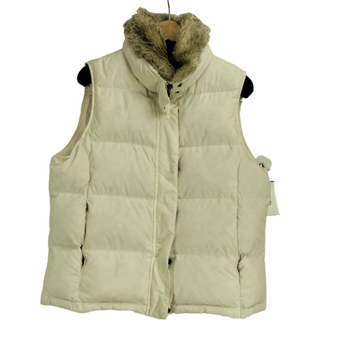 エルエルビーン L.L.Bean 00s 襟ファー ダブルジップダウンベスト レディース L