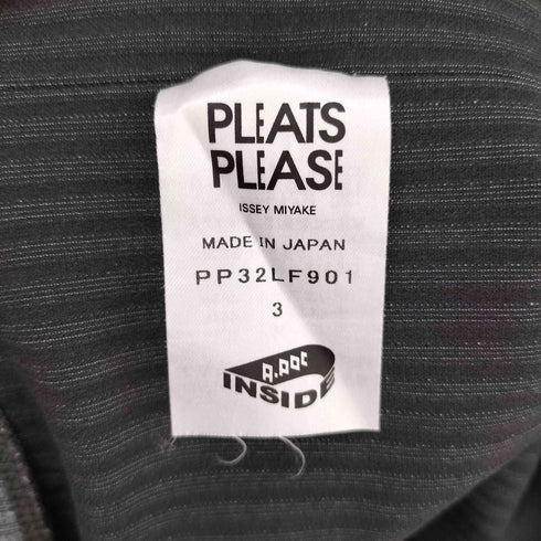 プリーツプリーズイッセイミヤケ PLEATS PLEASE ISSEY MIYAKE A-POC INSIDE エーポックインサイド 13ss 裾フリンジ ストライプイージーパンツ レディース 3