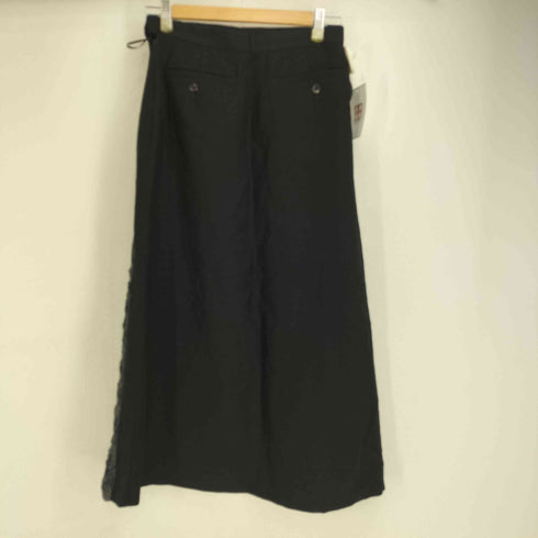 トリココムデギャルソン tricot COMME des GARCONS 00aw フリルテープデザイン ウールギャバロングスカート レディース M