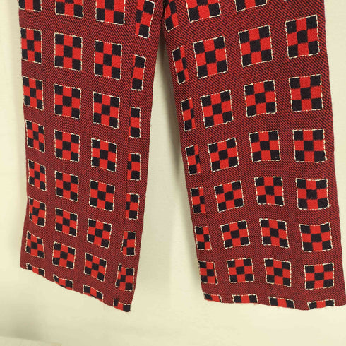 ジュンヤワタナベコムデギャルソン JUNYA WATANABE COMME des GARCONS 01aw ブロック柄織り ウールスラックス レディース
