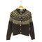 ザラ ZARA JACQUARD KNIT CARDIGAN レディース import:M