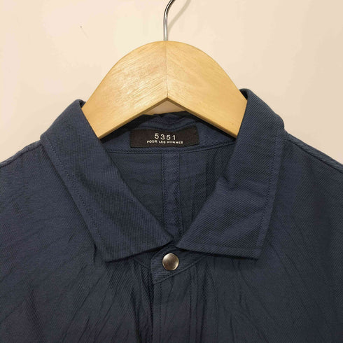 ゴーサンゴーイチプールオム 5351 POUR LES HOMMES エアリーツイル製品ワッシャーシャツ メンズ JPN:48