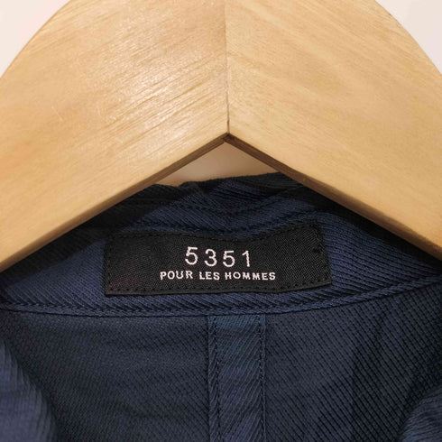 ゴーサンゴーイチプールオム 5351 POUR LES HOMMES エアリーツイル製品ワッシャーシャツ メンズ JPN:48