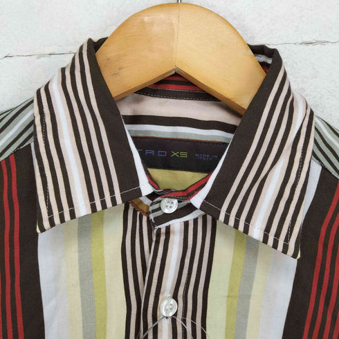 エトロ ETRO マルチストライプ レギュラーカラーシャツ メンズ JPN:XS