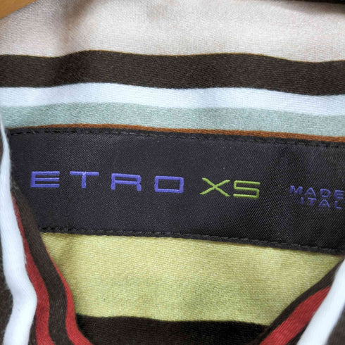 エトロ ETRO マルチストライプ レギュラーカラーシャツ メンズ JPN:XS