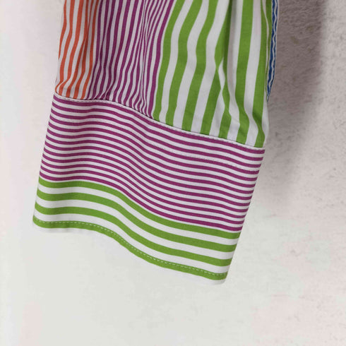 エトロ ETRO マルチカラー ストライプ レギュラーカラーシャツ メンズ 39