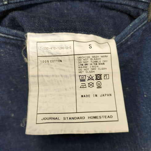 ジャーナルスタンダードホームステッド JOURNAL STANDARD J.S HOMESTEAD 2タック ワイドテーパード デニムパンツ メンズ JPN:S